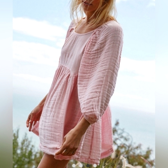 NWT Free People Adler Tunic dress in Bleached Mauve  Medium - Picture 3 of 9